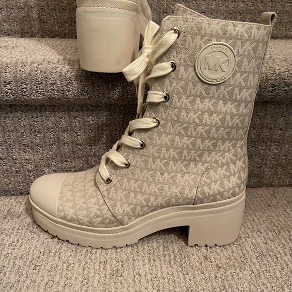 Michael Kors Signature print combat boots - Picture 1 of 4